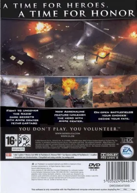 Medal of Honor - European Assault box cover back